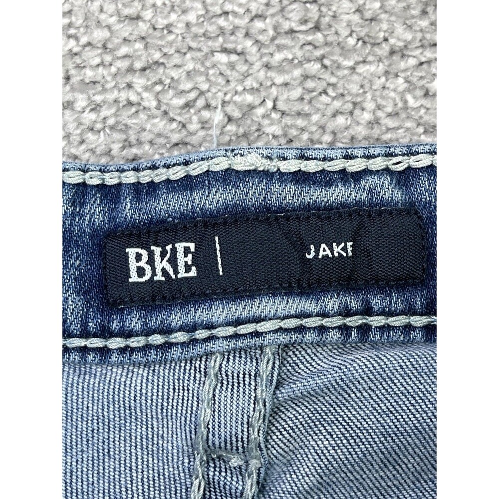 BKE Jake Jeans Mens 30X28 Blue Straight Medium Wash Stretch Comfort Preppy Denim - Picture 5 of 13